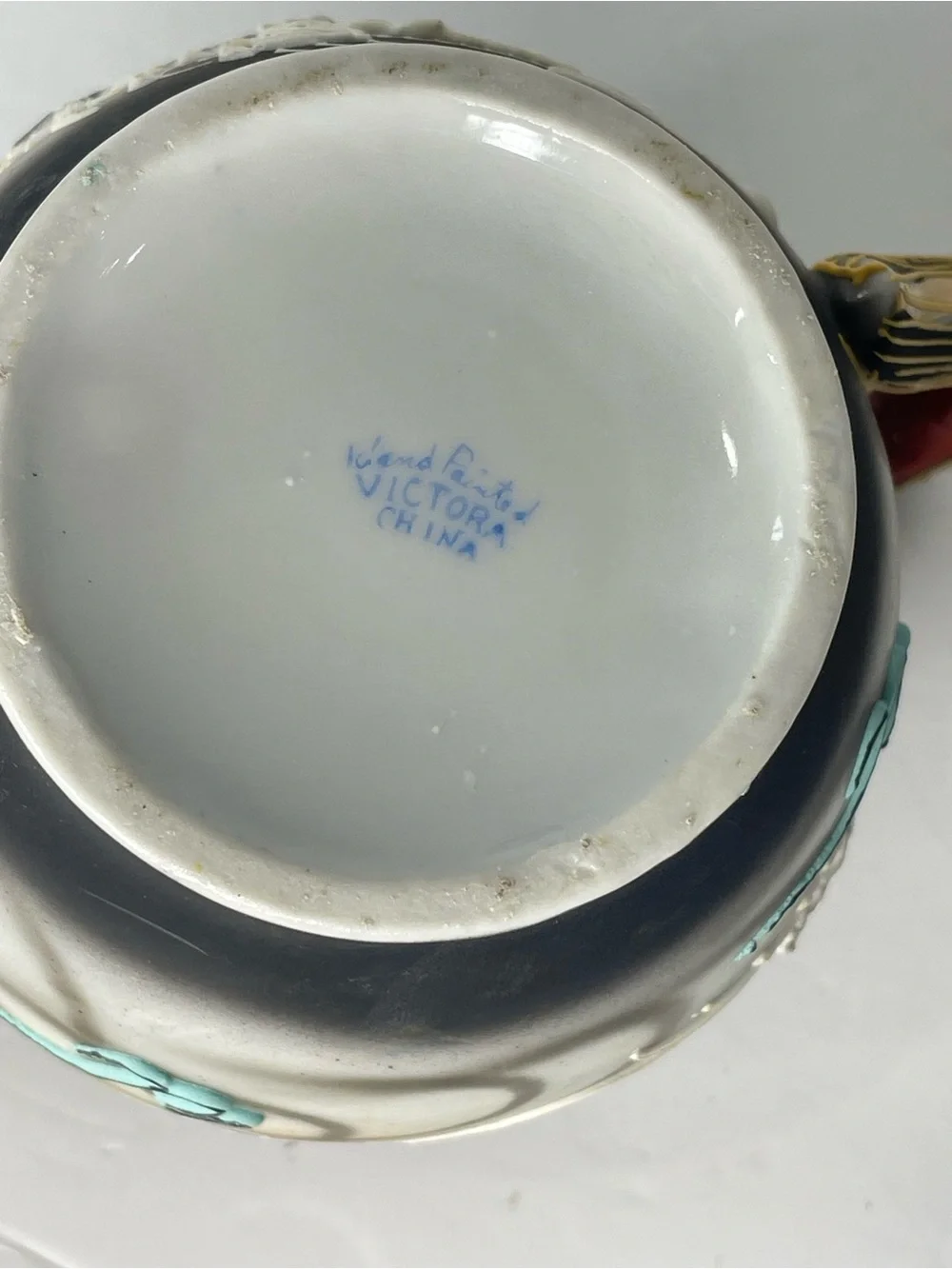 Vintage Victoria China Dragon Sugar Bowl Moriage Dragonware 3D Gold Trim